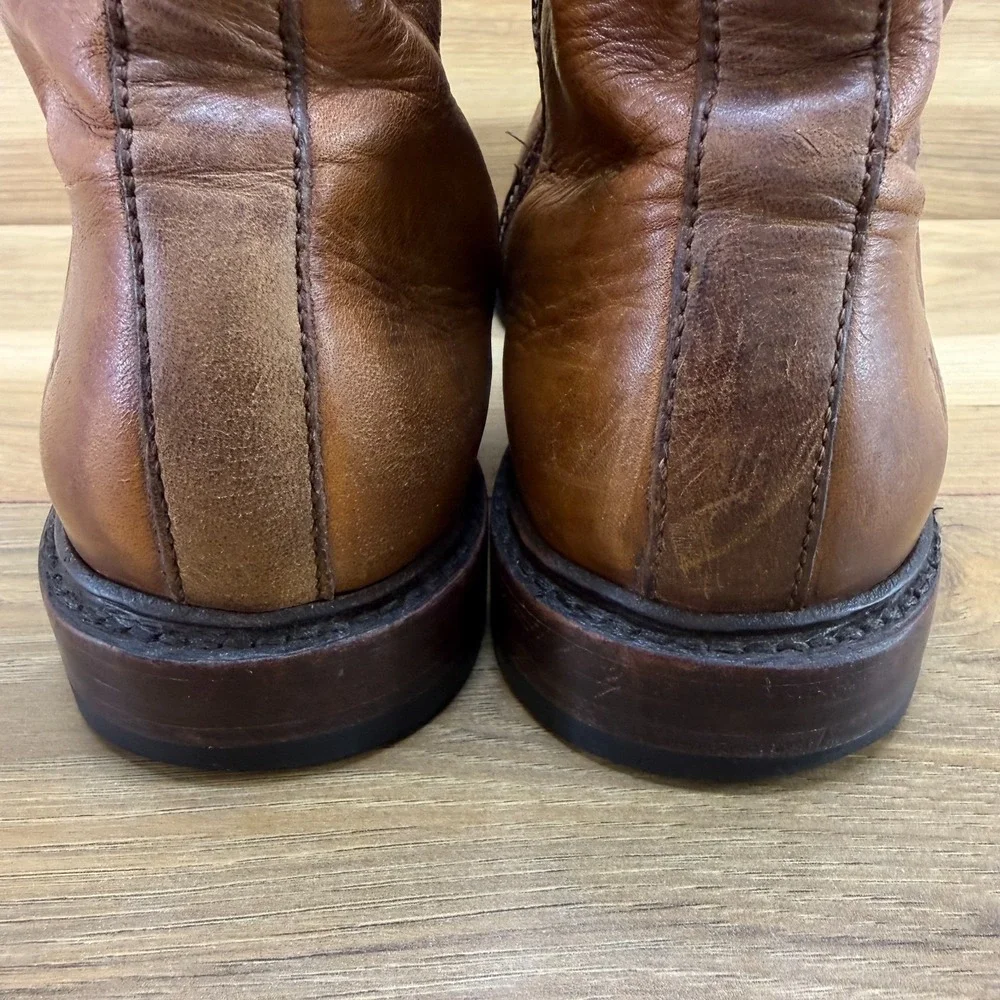 FRYE Paul Inside Zip Ankle Boots Mens 7.5 D Cognac Leather Business Casual